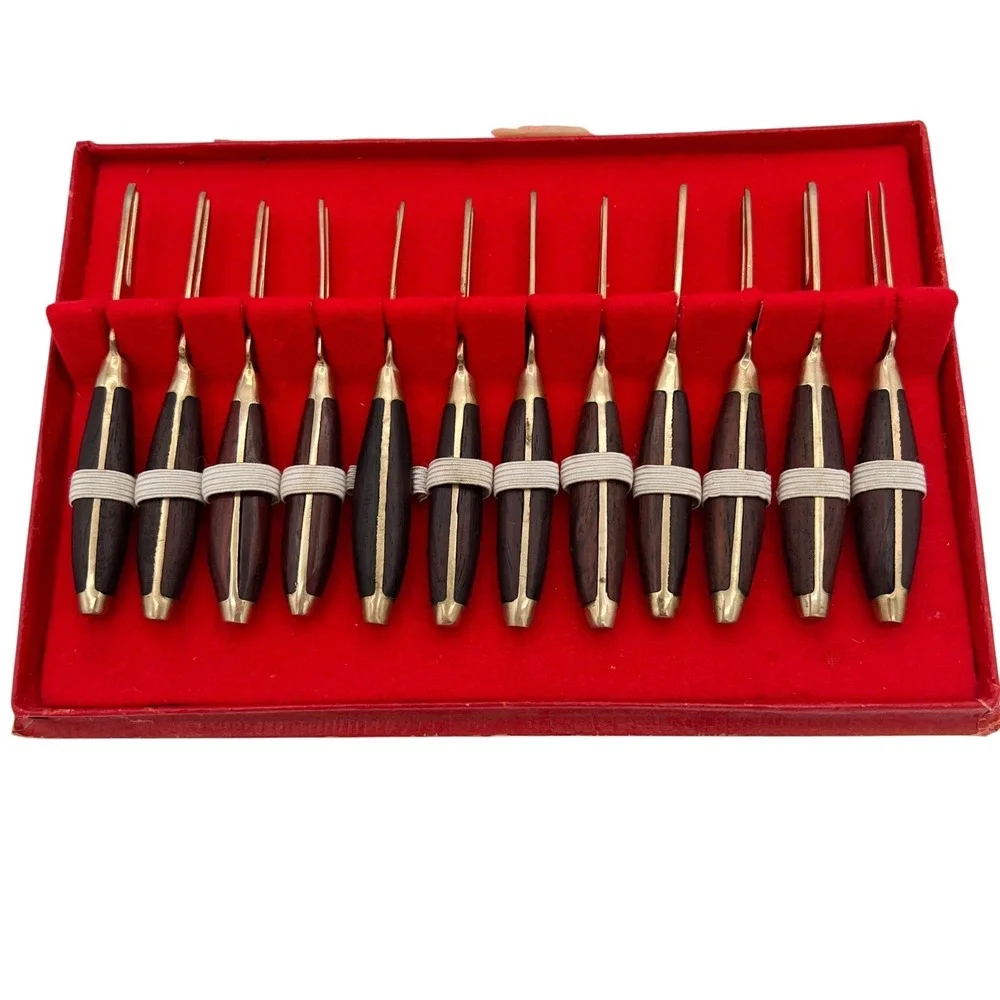 12 Vintage James Jewellers Bangkok‎ Canapé Cocktail Appetizer Charcuterie Forks